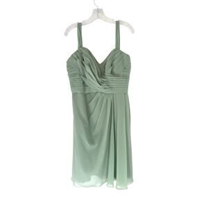 Sorella Vita Dress Green Bridesmaid Formal Chiffon Sleeveless Dress Size 18